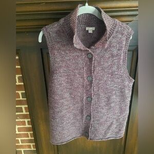 J Jill button up sweater vest size medium